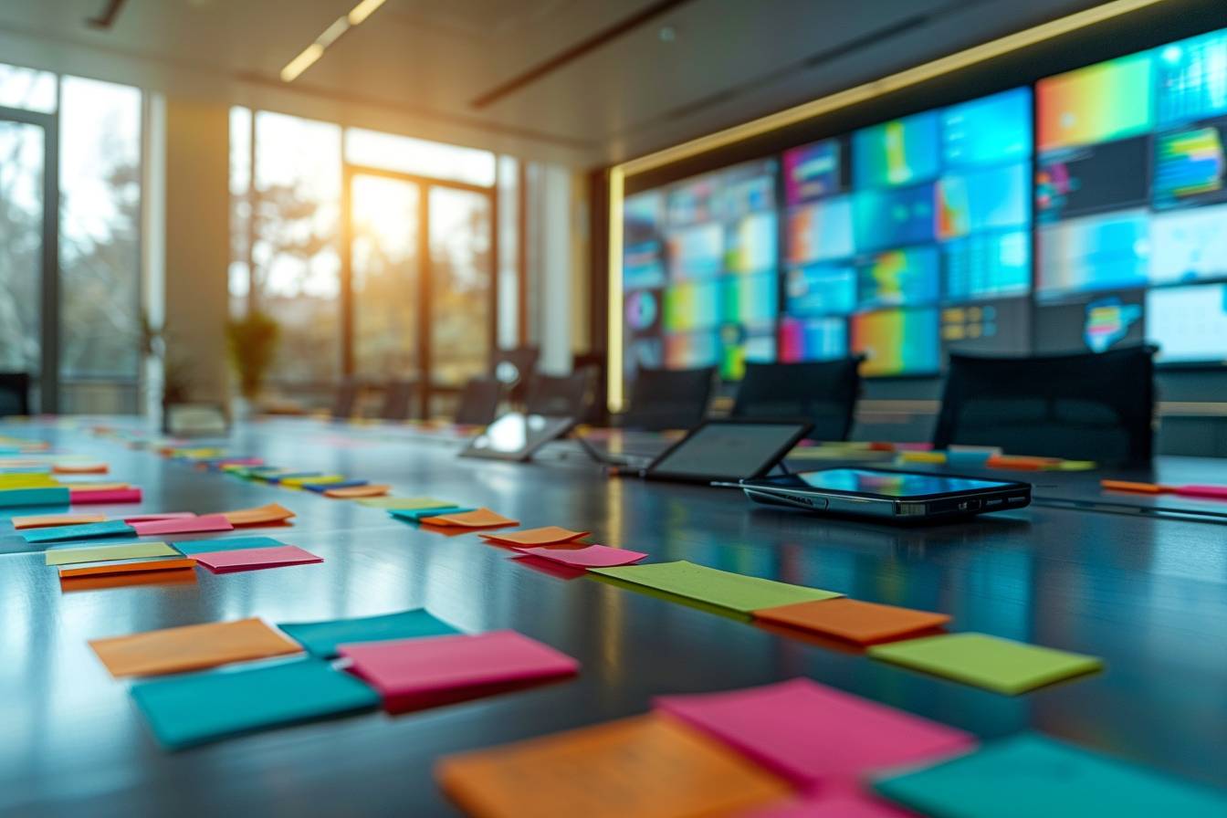Un groupe diversifié échange des idées innovantes  
Des entrepreneurs collaborent pour créer des solutions